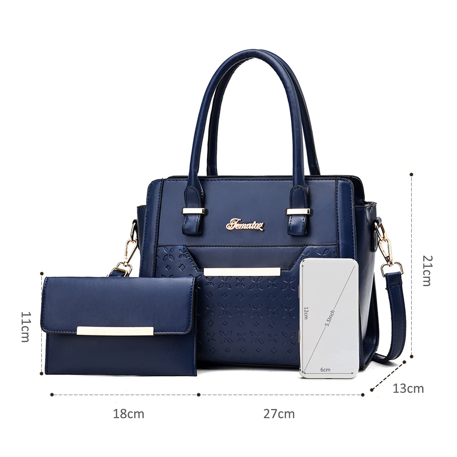 Сумка с ручками NICOLE & DORIS Большая элегантная сумка для покупок с регулируемым плечевым ремнем, кожаная, 2 шт., фото №6 Сумка с ручками NICOLE & DORIS Большая элегантная сумка для покупок с регулируемым плечевым ремнем, кожаная, 2 шт., фото №6