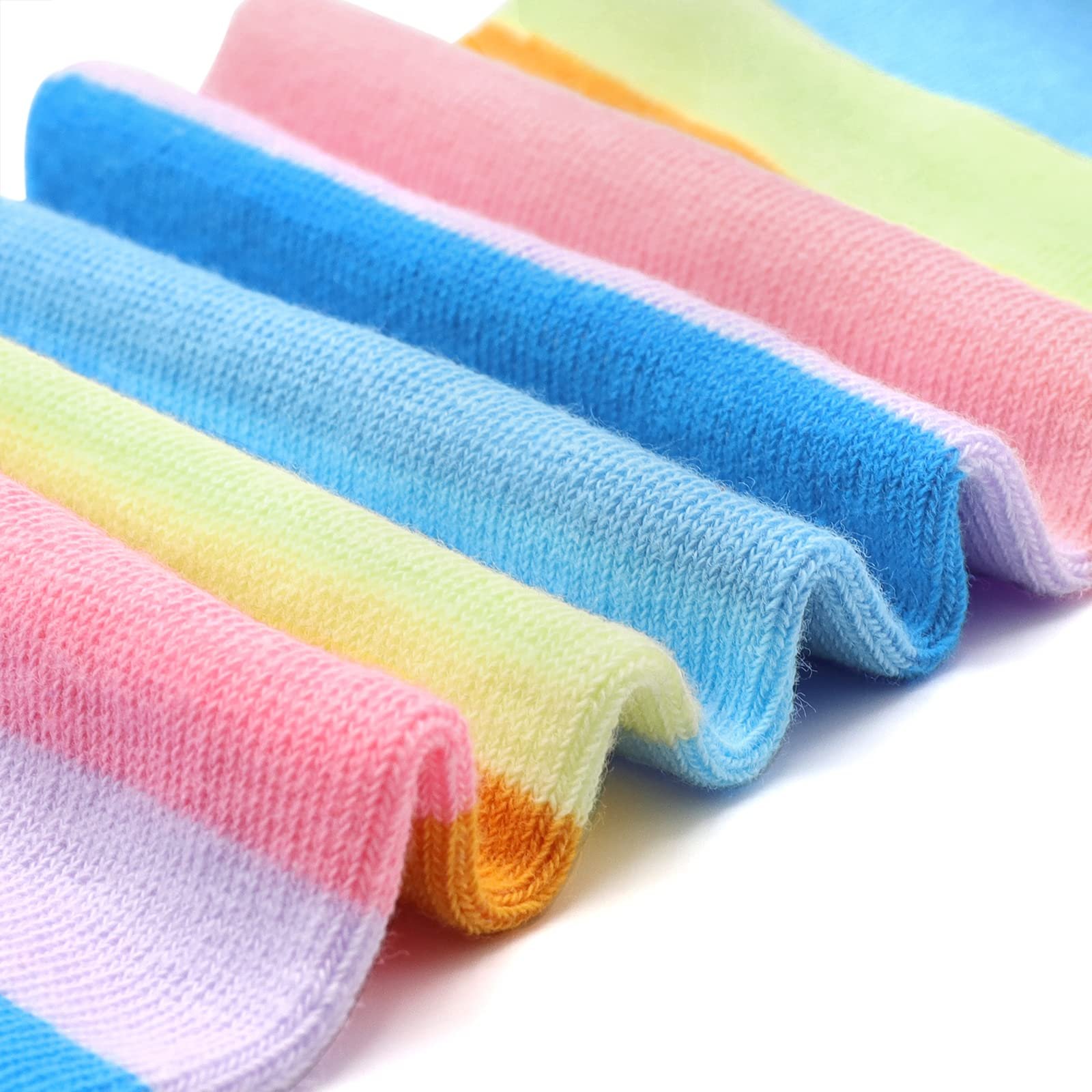 Гольфы в полоску LittleForBig до бедра, набор 3 пары - Розовый/Красный/Фиолетовый, Розовый/Красный/Фиолетовый, фото №7