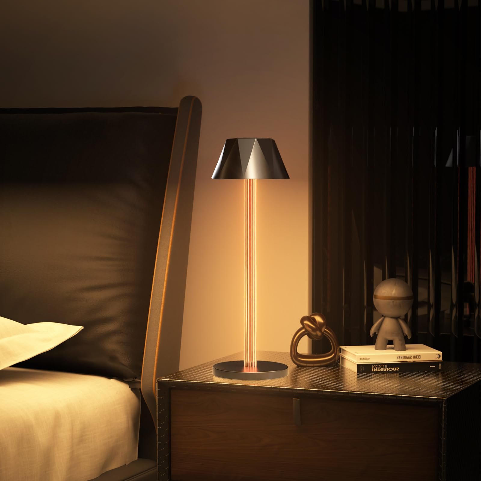 Настільна лампа LED Бездротова Набір з 2 шт 6000 mAh USB-C IPX4, фото №9