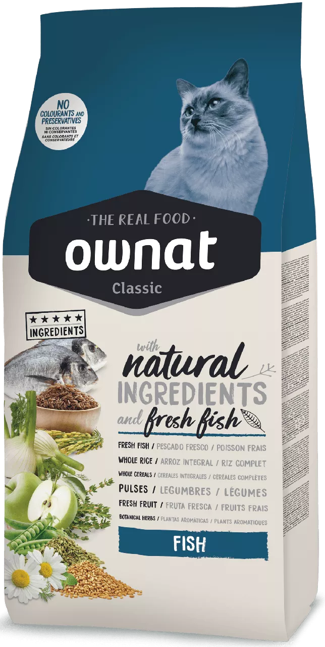 Ownat Classic Fish корм для дорослих котів з Рибою 4 кг, фото №1