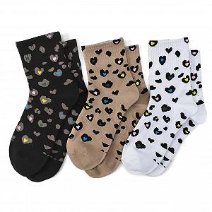 Жіночі шкарпетки з кольоровим леопардовим візерунком 3 пари 35-43 - Фото 1