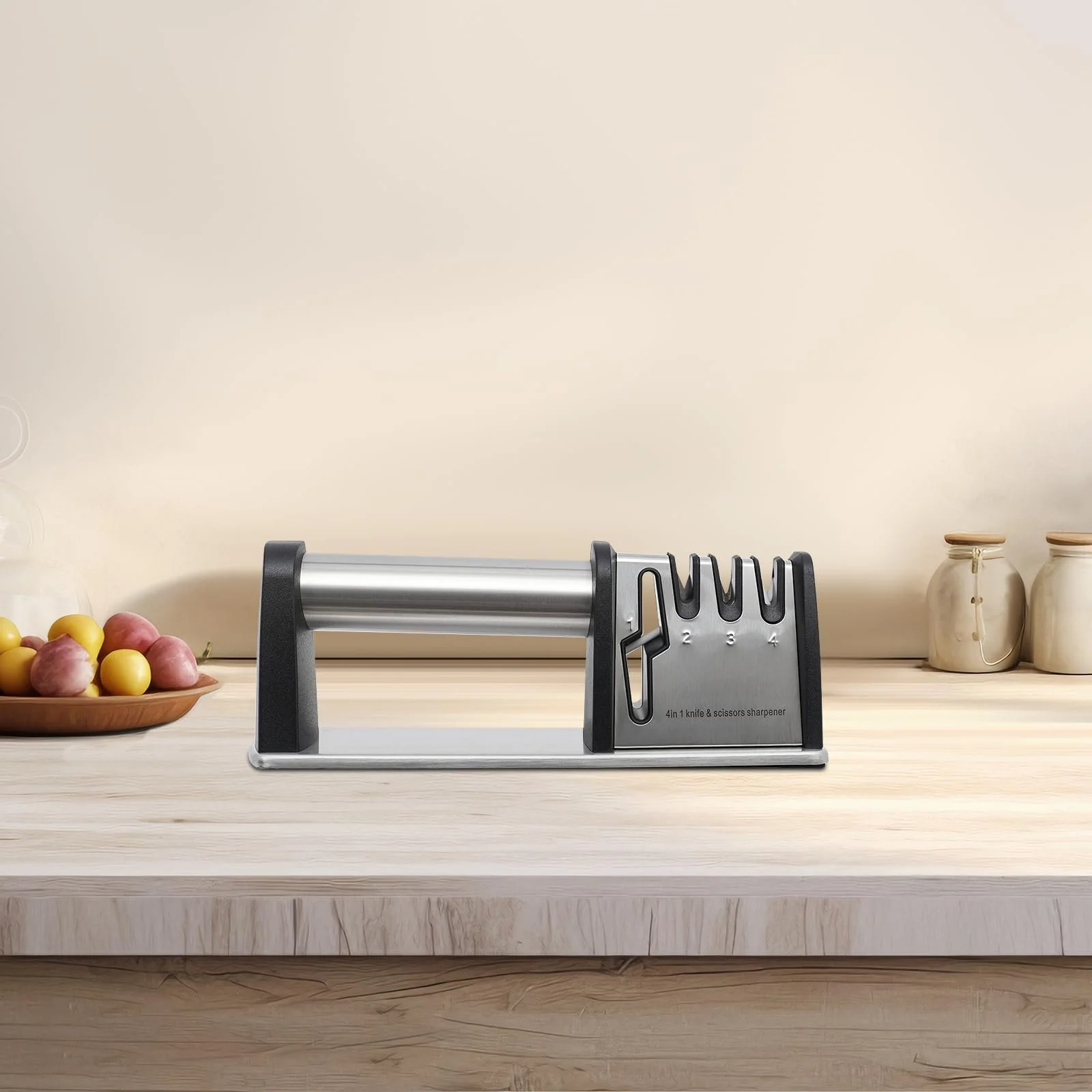 Точило для ножів 4-в-1 професійна для кухонних та мисливських ножів, фото №6