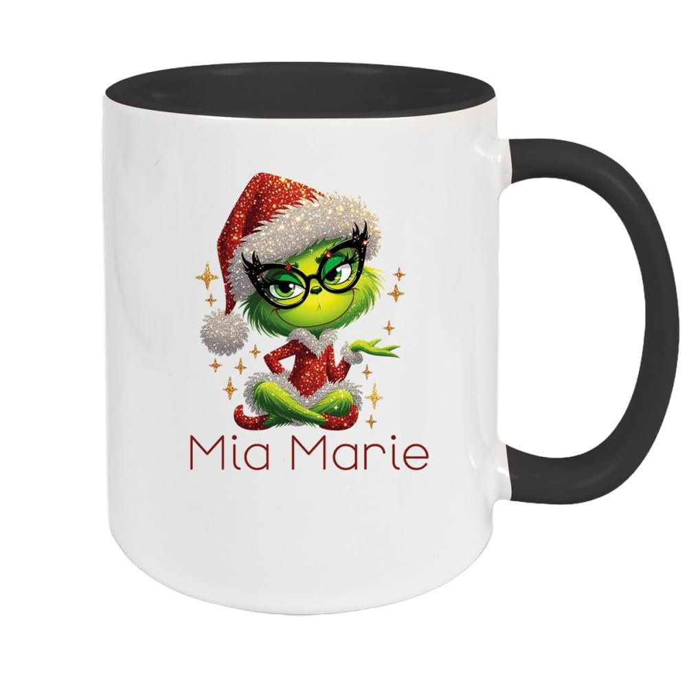 Чашка Lady-Grinch #4 з іменем на замовлення Керамічна дитяча чашка, фото №1