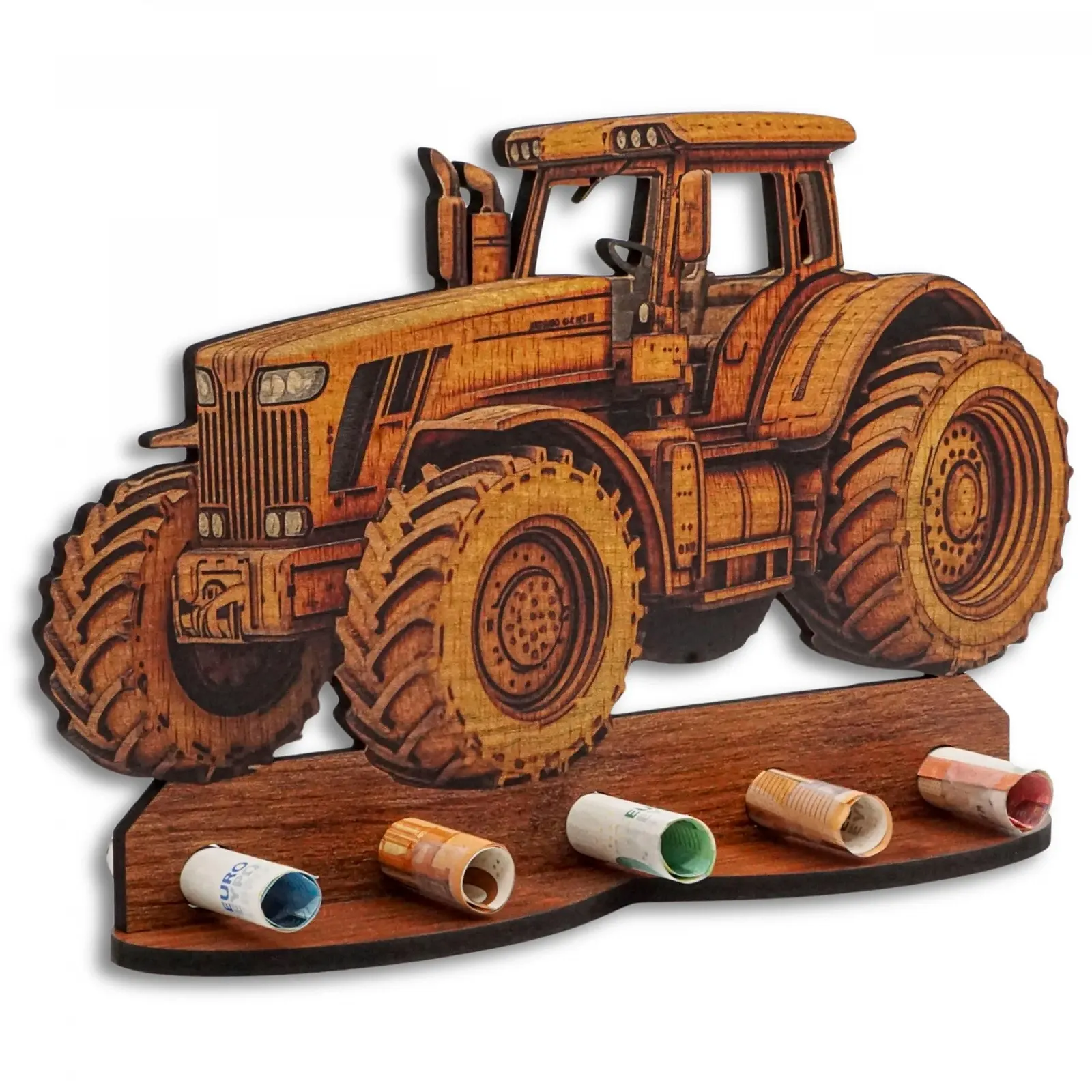 Креативний грошовий подарунок DRO Design у вигляді трактора з дерев'яним оздобленням Прикраса, фото №1 Креативний грошовий подарунок DRO Design у вигляді трактора з дерев'яним оздобленням Прикраса, фото №1