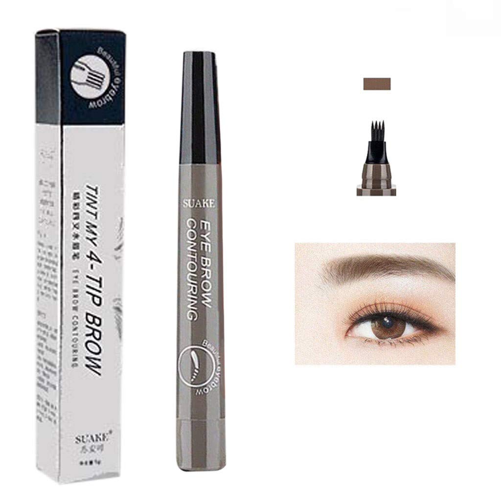 Карандаш для бровей Fork Eyebrow Waterproof Long Pen 5 мл Серо-коричневый 5 мл, фото №1