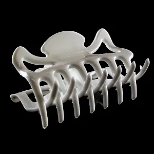 Заколка для волос WeLoveBeads 6 см белая, сделано в Германии, упаковка 2 шт. - Фото 1