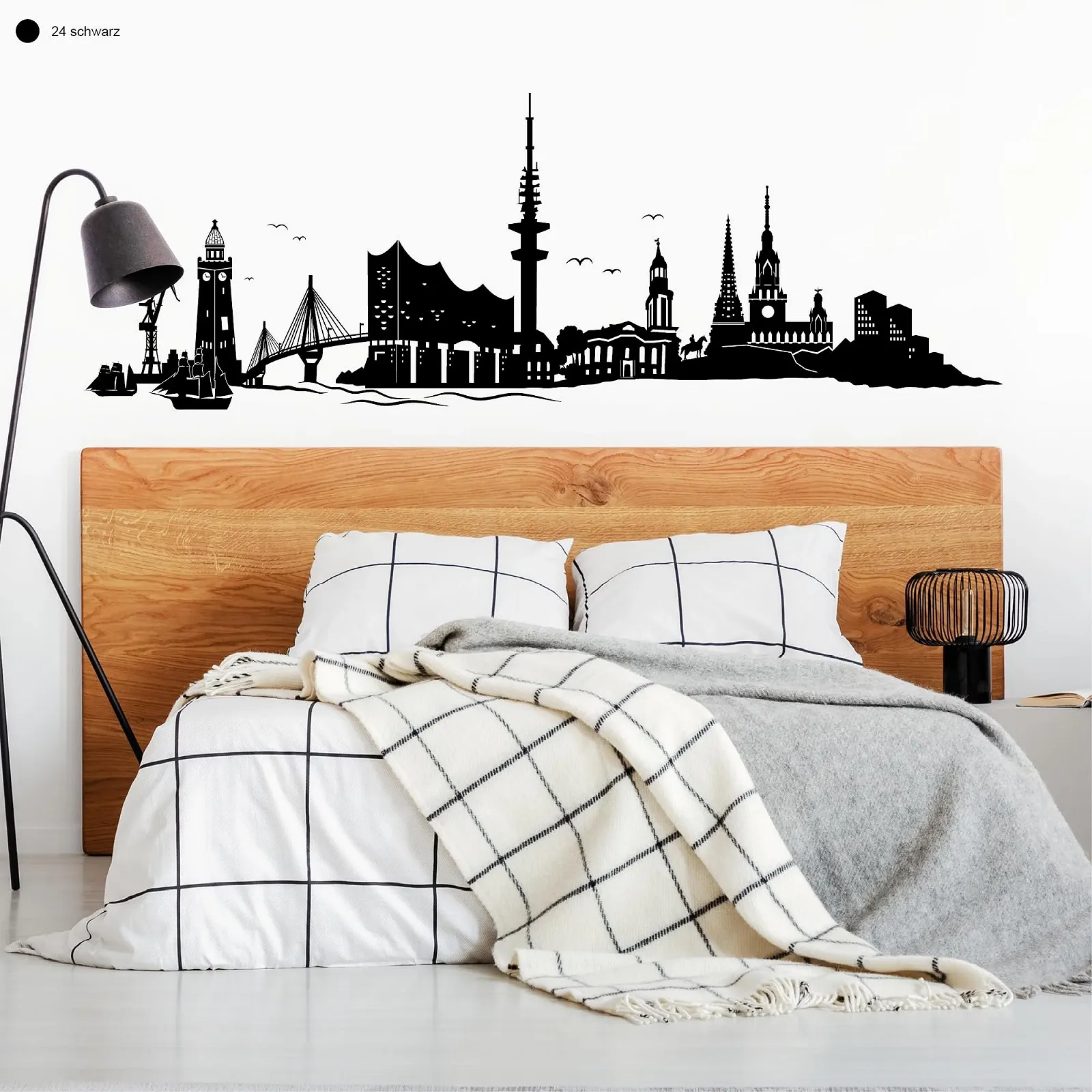 Наклейка настенная Wandtattoo-Loft Hamburg Skyline 30 цветов 3 размера, фото №3