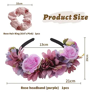 Обруч для волос с розой и резинка для волос с розой synthetic.ua - Фото 1