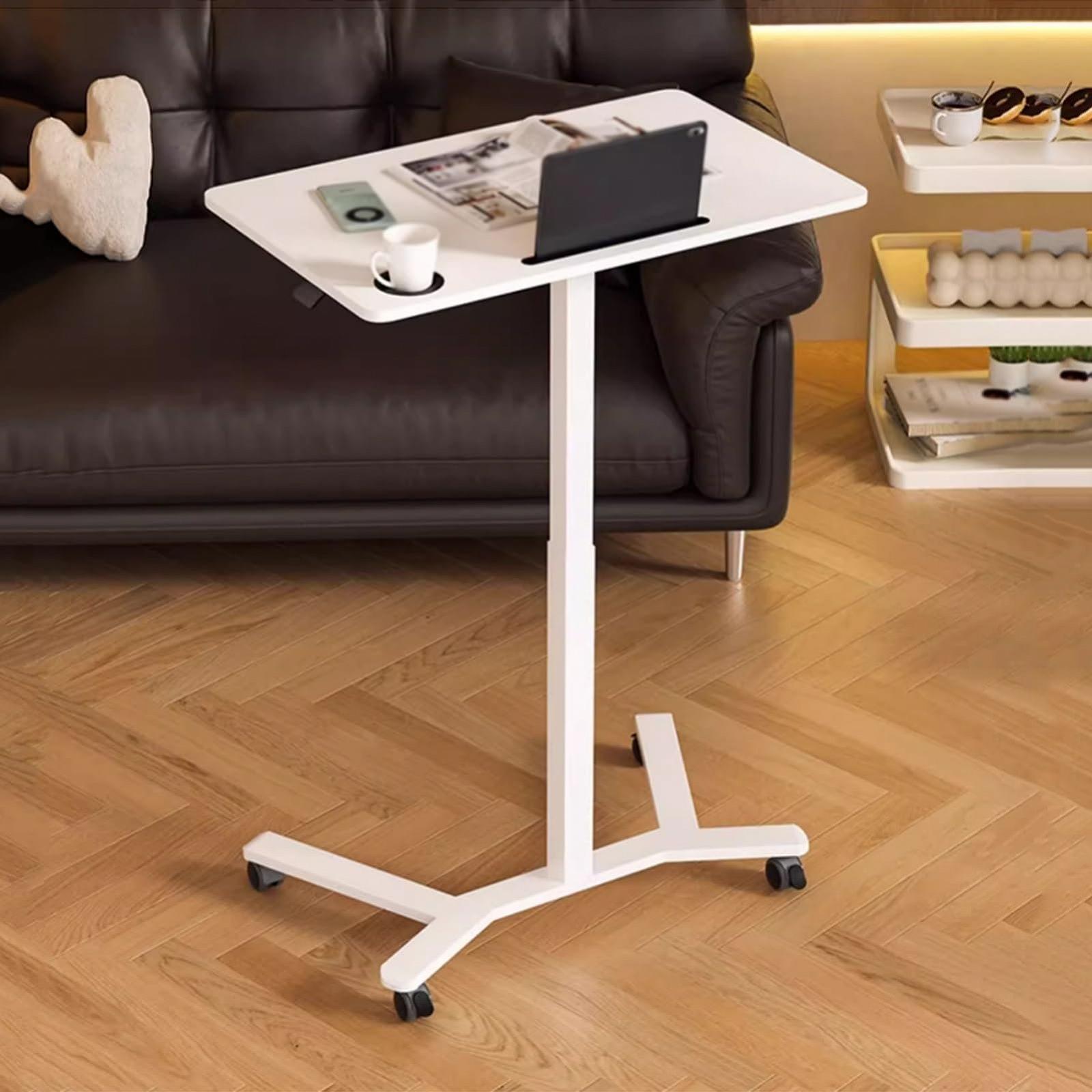 Напольная стойка для ноутбука, Портативный мобильный компьютерный стол, Регулируемый, Напольная полка для чтения книг, для офиса, дома, улицы, фото №7