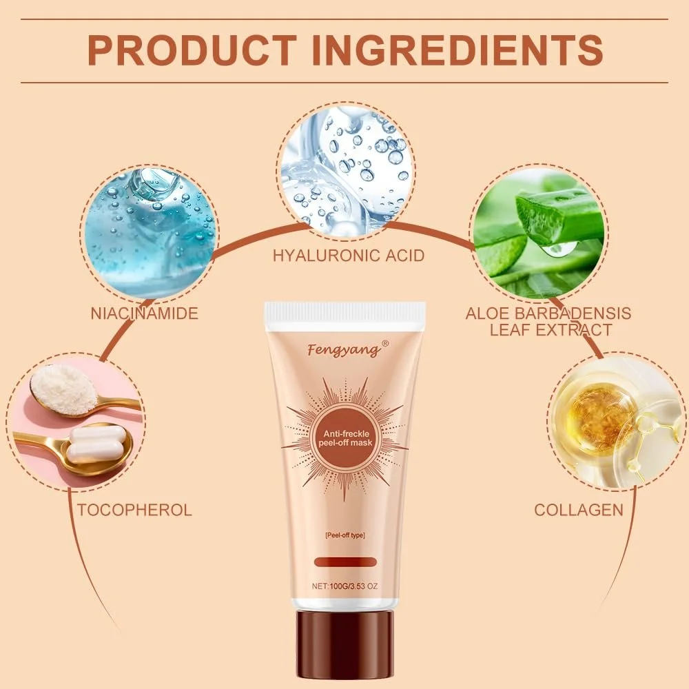 Маска для обличчя Fengyang з ефектом пілінгу для видалення плям, трав'яна, фото №6