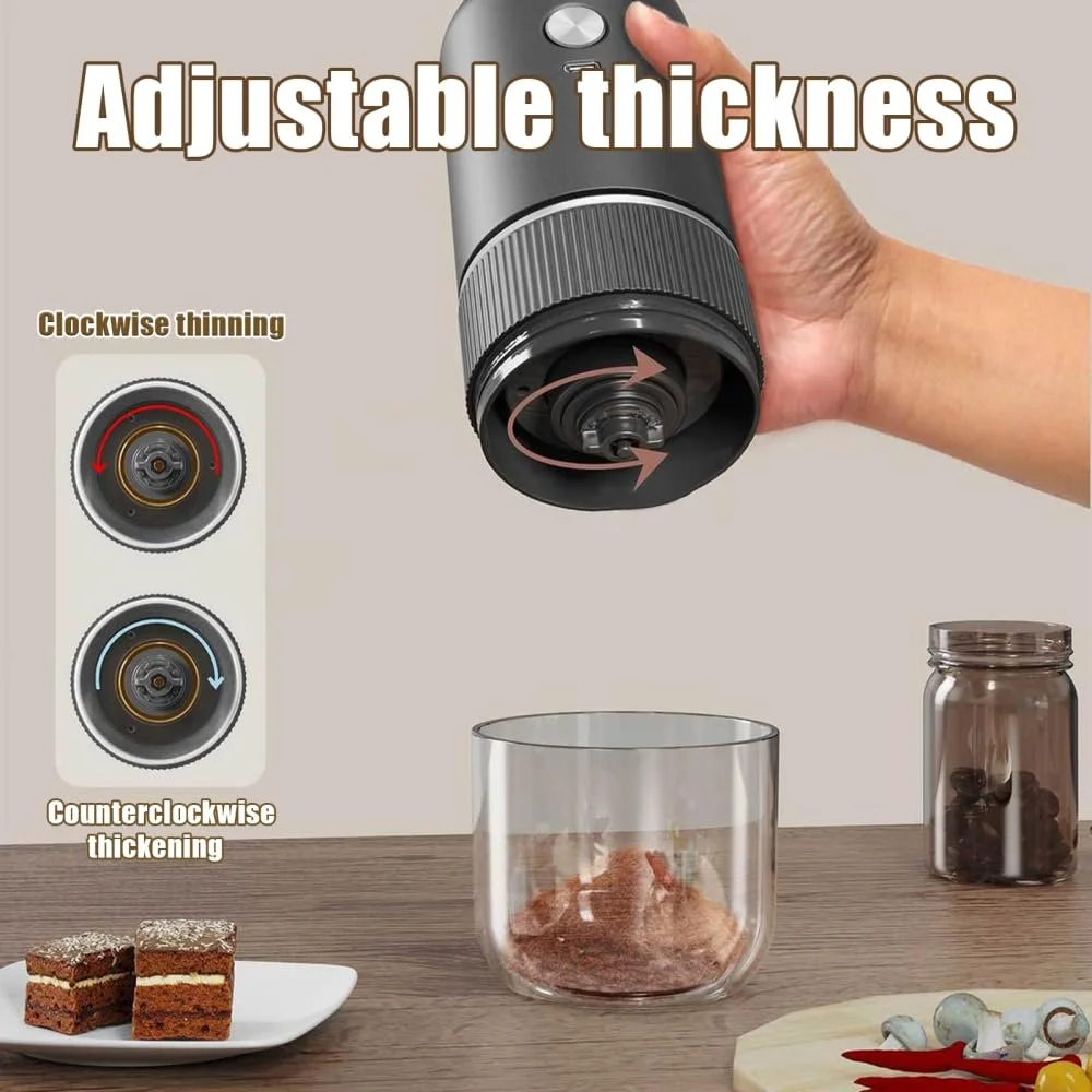 Электрическая кофемолка, портативная USB-аккумуляторная для эспрессо, фото №3