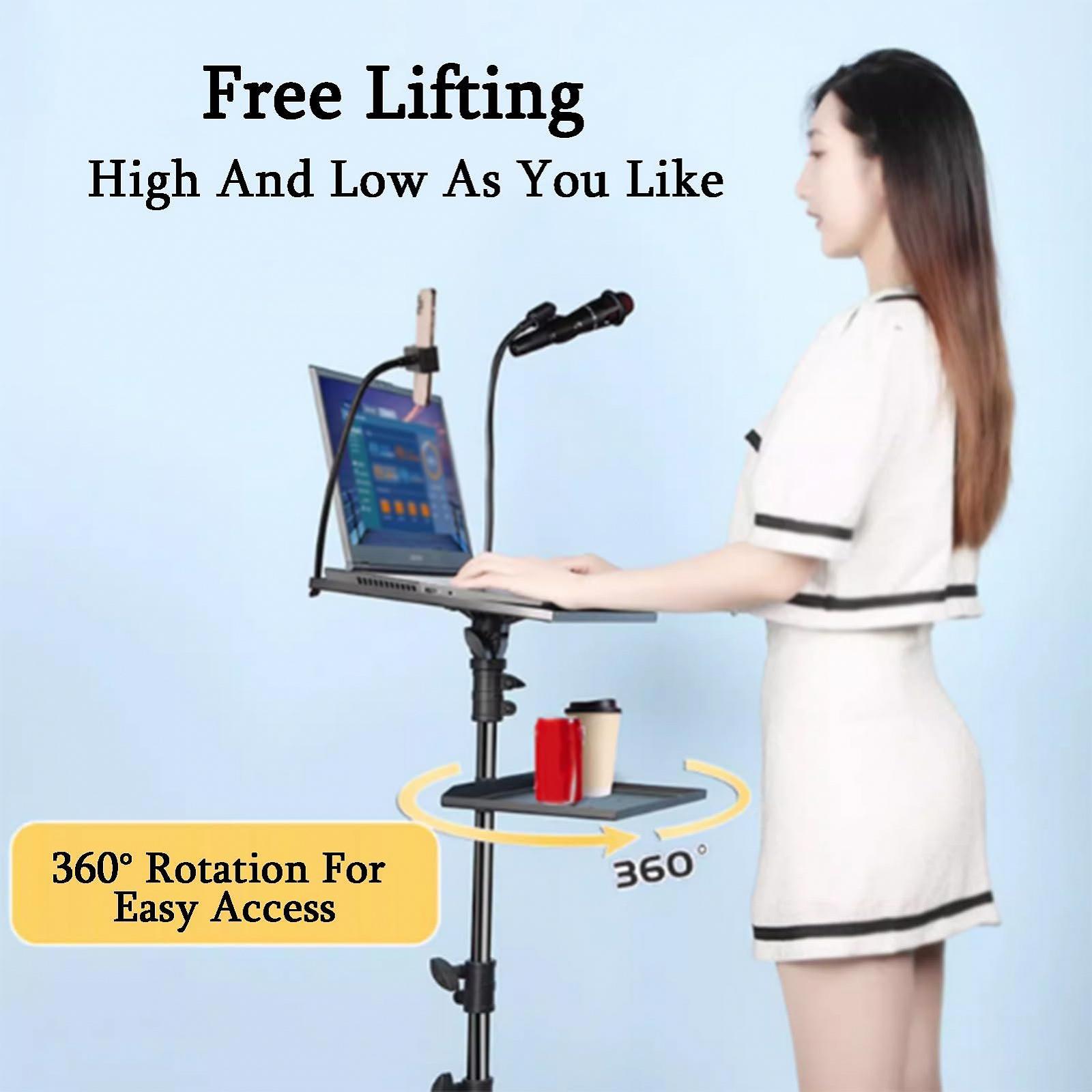 Напольная стойка для ноутбука с регулируемой алюминиевой станиной, фото №3