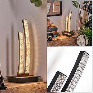 Настільна лампа HOFSTEIN Rowan LED 8 Вт 900 лм 3000 К Чорний/Прозорий synthetic.ua - Фото 1