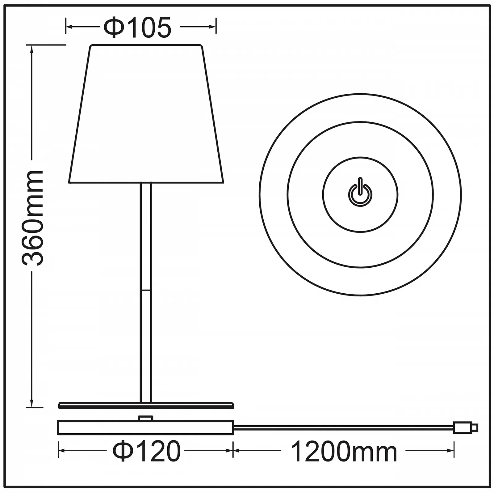 Настільна лампа Trango 2017-03CC Wireless LED Акумуляторна Сенсорна 3 Вт 2700 K IP44 Бежева, фото №3