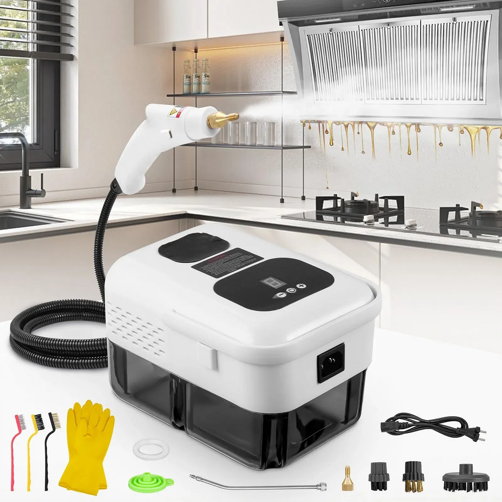 Пароочисник Ручний 2500 Вт 1.2 л 3 бар, фото №1 Пароочисник Ручний 2500 Вт 1.2 л 3 бар, фото №1