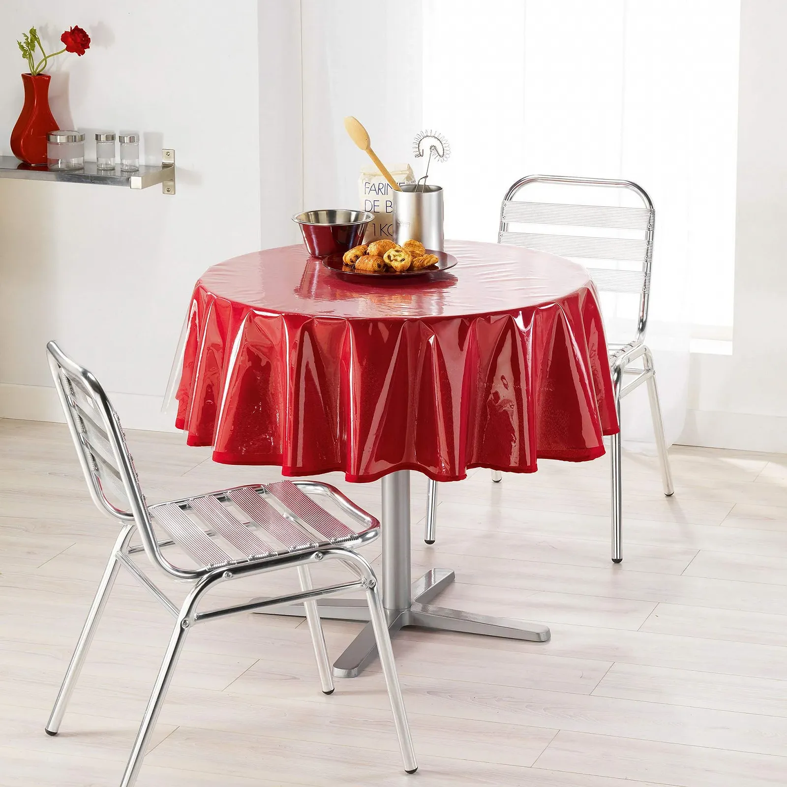 Скатертина Decorline Crystal Кругла Прозора ПВХ 180 см, фото №1