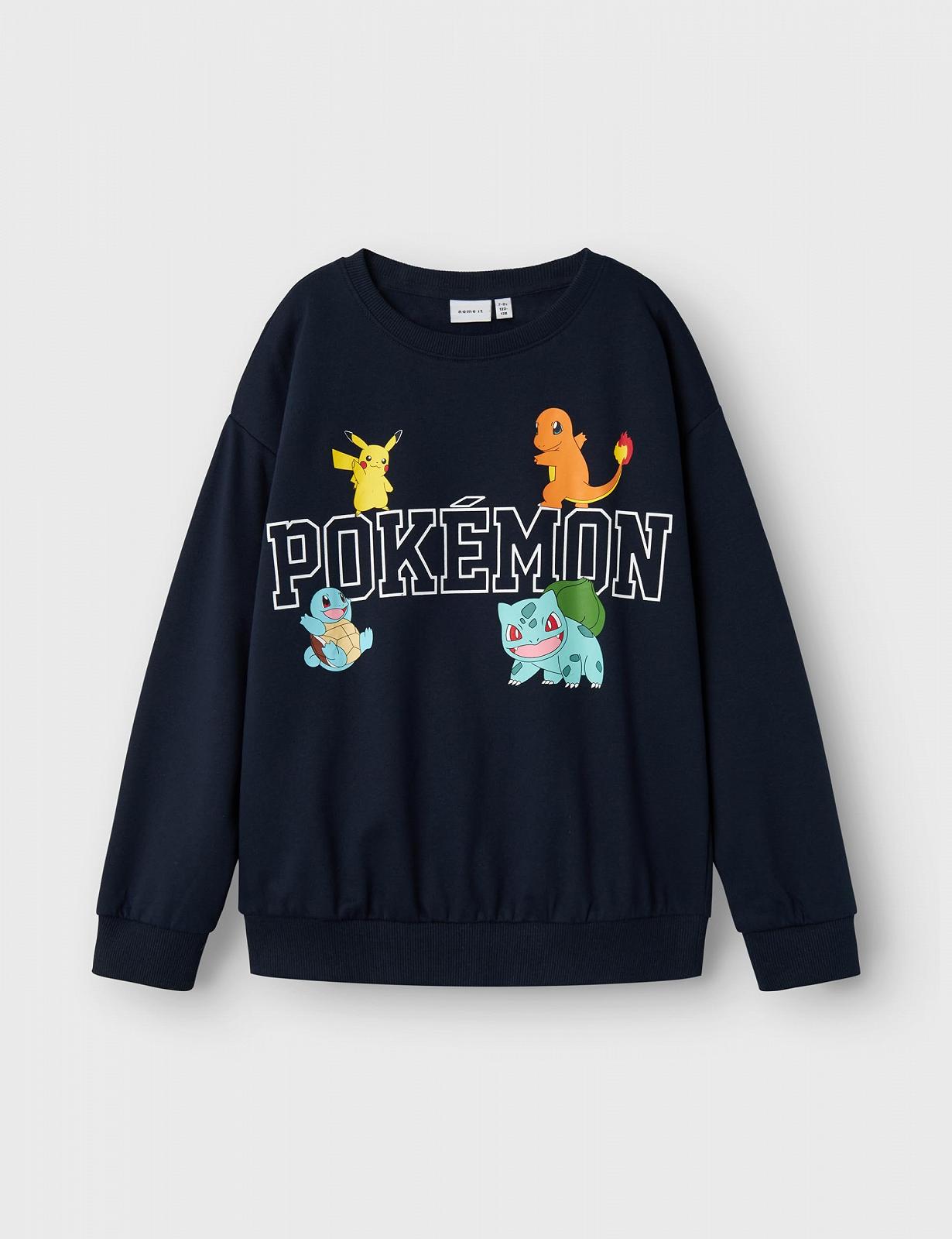 Толстовка NAME IT Nkmday Pokemon Nreg Sweat Bru Noos Sky для мальчиков, фото №4