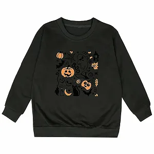 Пуловер для мальчиков 158 - Толстовка с принтом на Хэллоуин для девочек, мягкая детская толстовка, уютная зимняя повседневная одежда для малышей и подростков - Фото 1