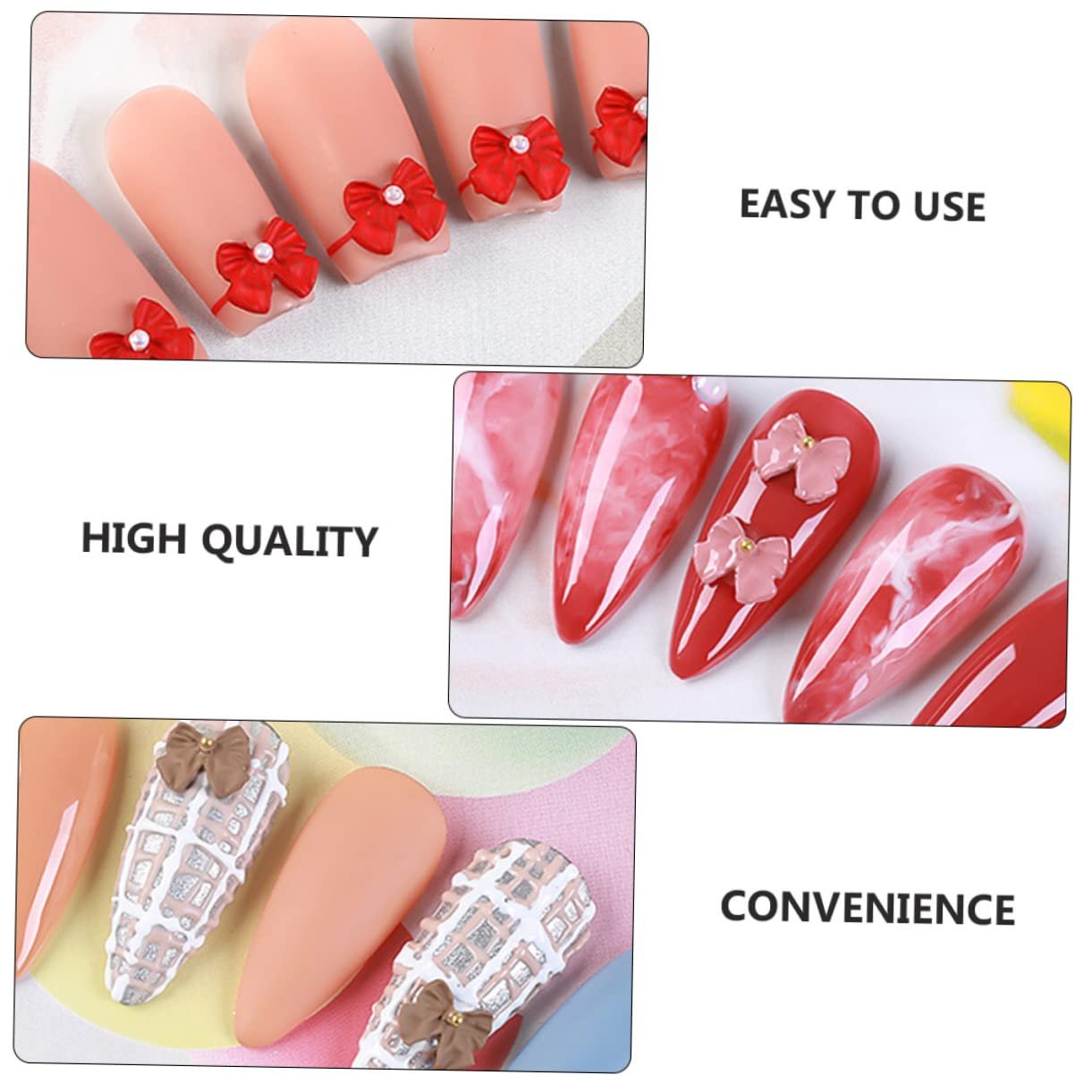 Прикраси для нігтів (35 шт.) Girsch Матовий бантик, фото №4