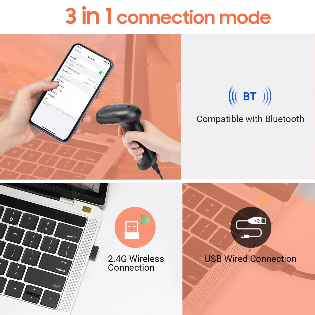 Сканер Tera HW0002 Чорний-помаранчевий, фото №4 Сканер Tera HW0002 Чорний-помаранчевий, фото №4