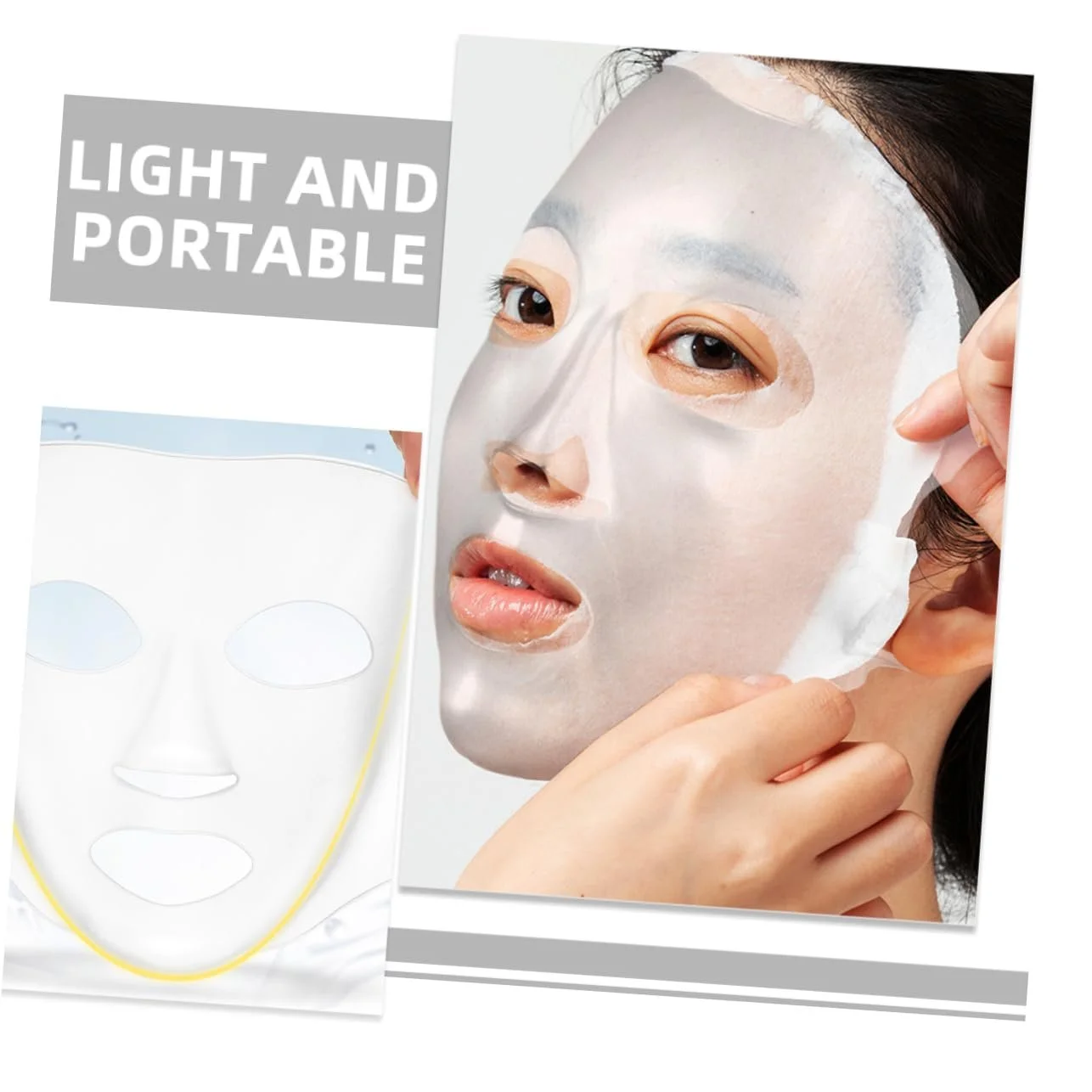 Силіконова маска-чохол для зволожуючих масок PACKOVE, 3 шт., прозора, фото №7