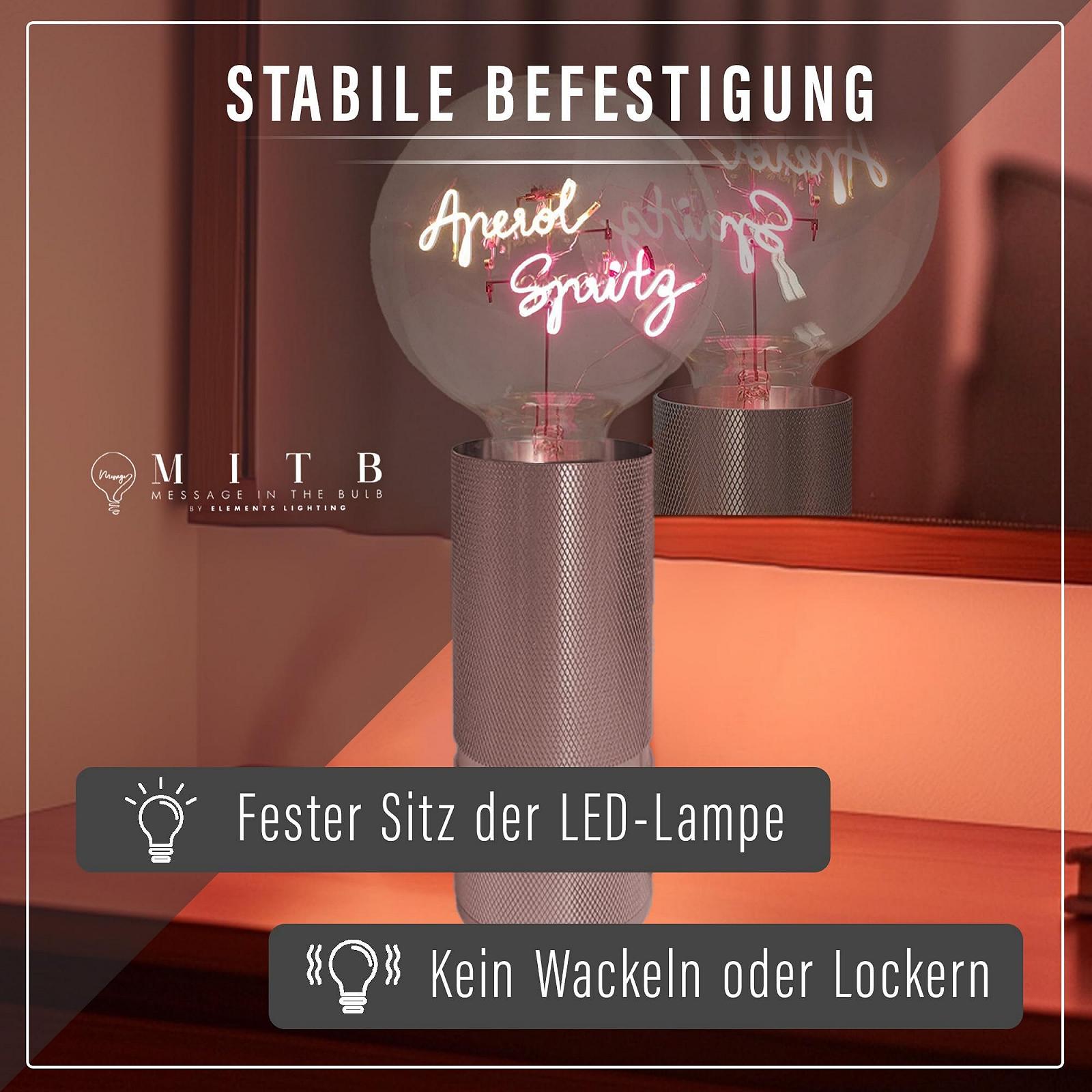 Основание для лампы Fitz Elements Lighting E27 16 см с регулировкой яркости Retro Silver, фото №4