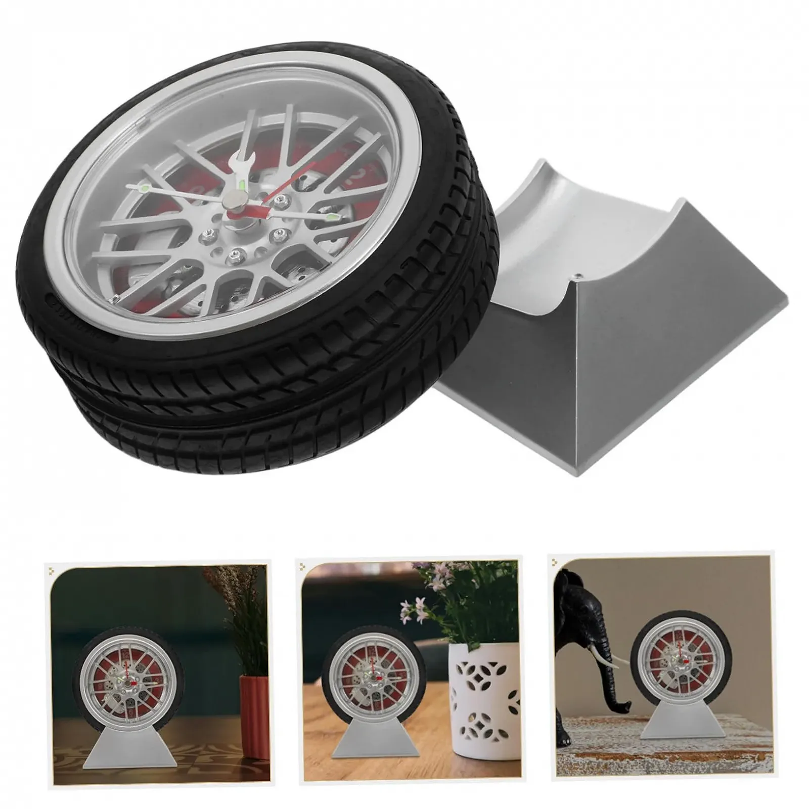 Настольные часы PartyKindom в виде автомобильной шины, ABS, фото №8