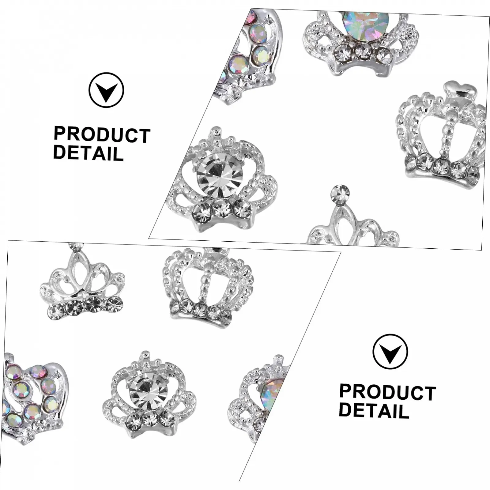 Прикраса для нігтів зі сплаву, 100 шт., фото №2