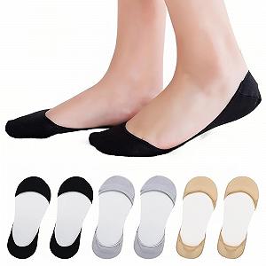 Невидимі жіночі бавовняні шкарпетки без ковзання для туфель на високих підборах - Фото 1