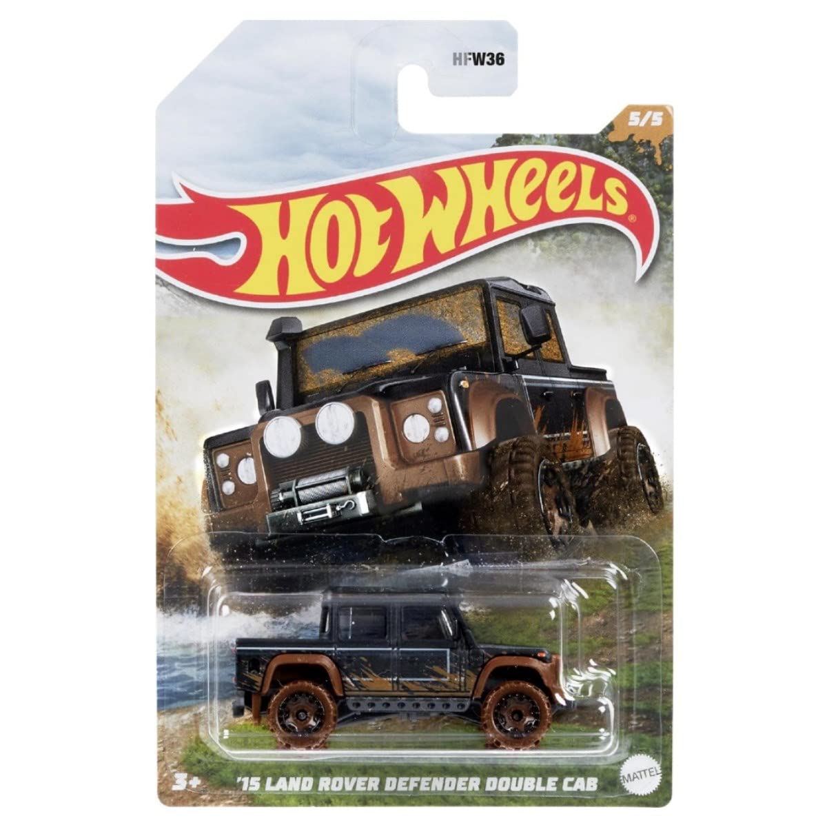 Машинка Hot Wheels Mud Runner '15 Land Rover Defender Double Cab, фото №1