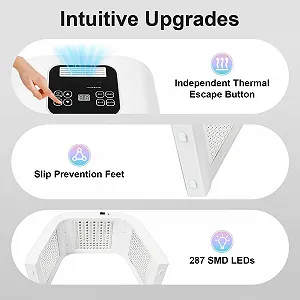 LED маска для лица Czyurachel 7 цветов Светотерапия Красный свет 3-сторонняя synthetic.ua - Фото 1