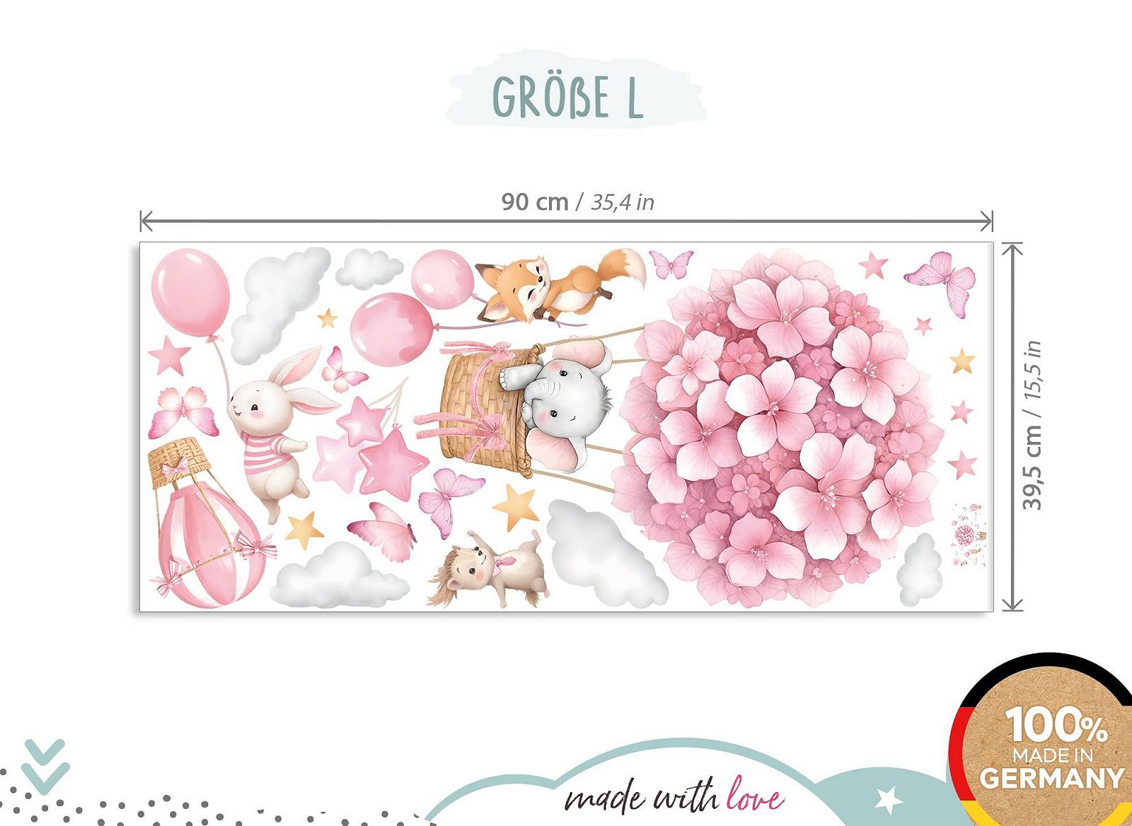 Наклейка на стену Little Deco DL5129 L Elephant in Hot Air Balloon, фото №4 Наклейка на стену Little Deco DL5129 L Elephant in Hot Air Balloon, фото №4