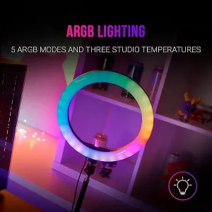 Кільцева LED лампа зі штативом Mars Gaming MGRING 10.2" Чорна ціна на synthetic.ua - Фото 1 Кільцева LED лампа зі штативом Mars Gaming MGRING 10.2" Чорна synthetic.ua - Фото 1