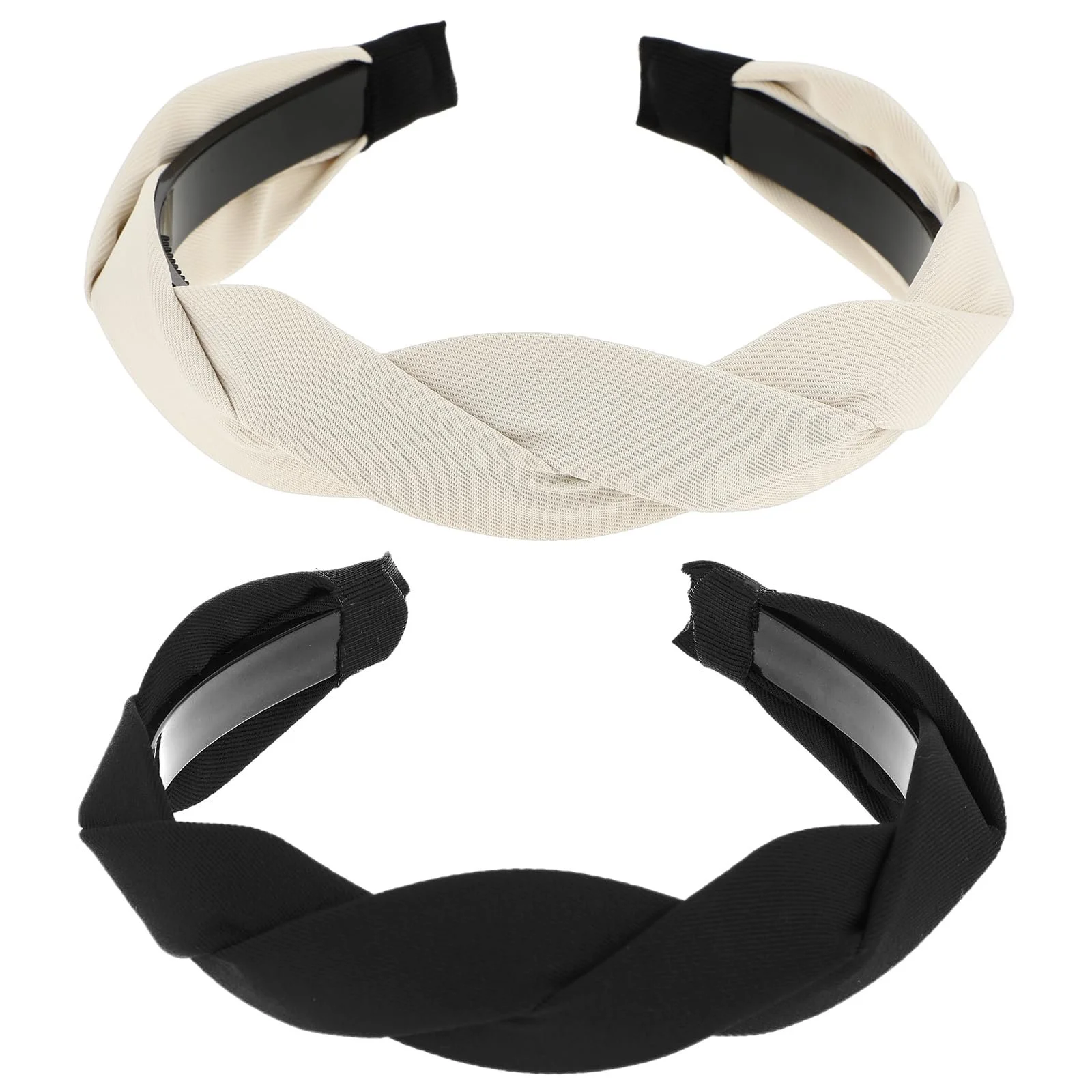 Обруч на голову Sibba, 2 шт., для довгого та густого волосся, плетена, нековзна, фото №1