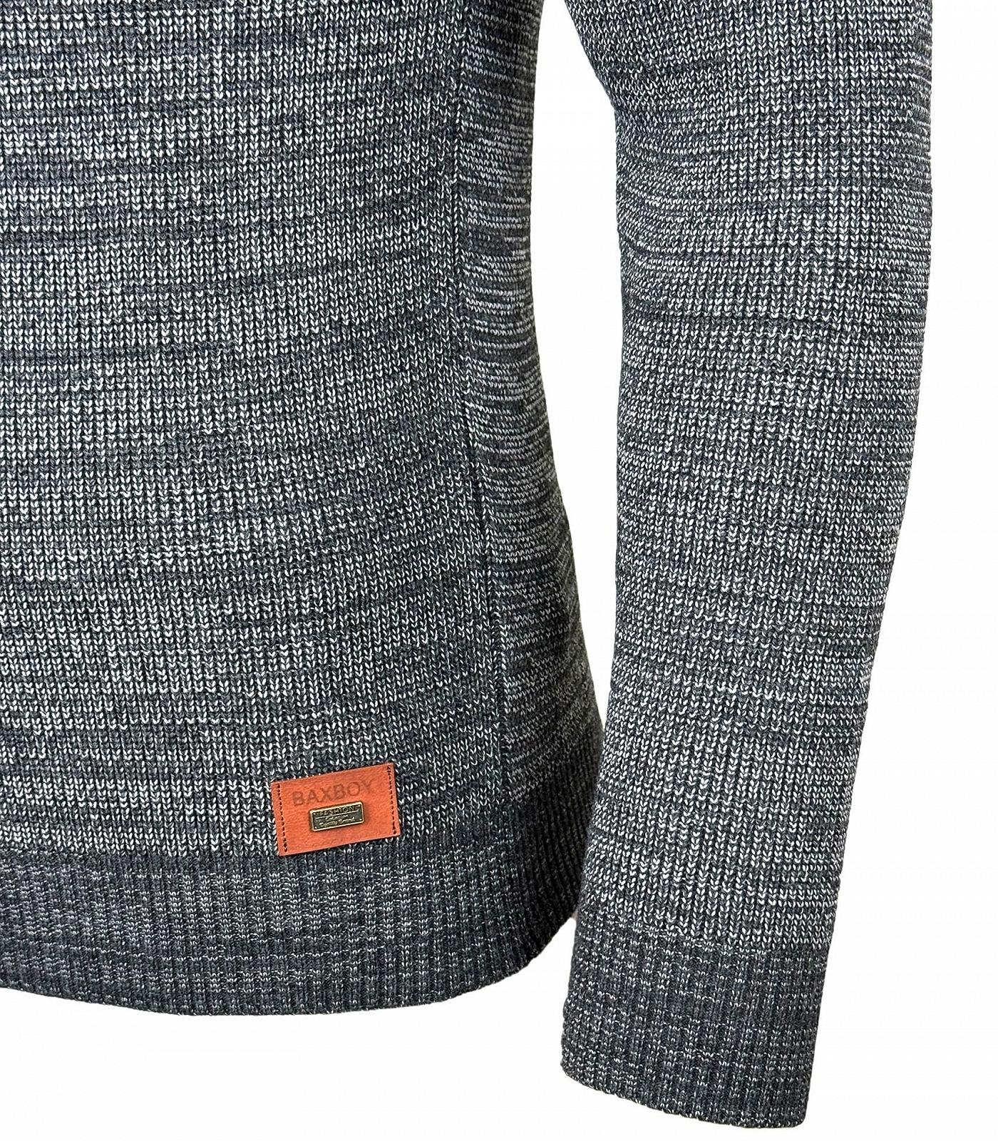 Джемпер Baxboy Slim Fit з V-подібним вирізом BB-52205, чорний, фото №4