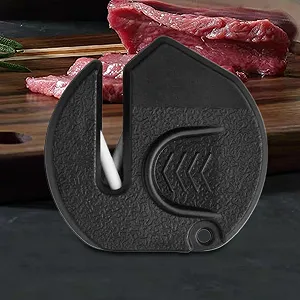 Ручна точилка для ножів та ножиць компактна з точильним каменем для кухні synthetic.ua - Фото 1