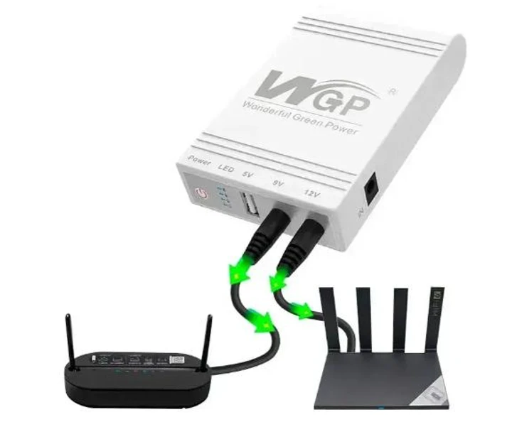 Источник бесперебойного питания WGP103-5912 ИБП для сетевого устройства роутера Mini DC UPS 5v+9v+12v 8800m, фото №2 Источник бесперебойного питания WGP103-5912 ИБП для сетевого устройства роутера Mini DC UPS 5v+9v+12v 8800m, фото №2