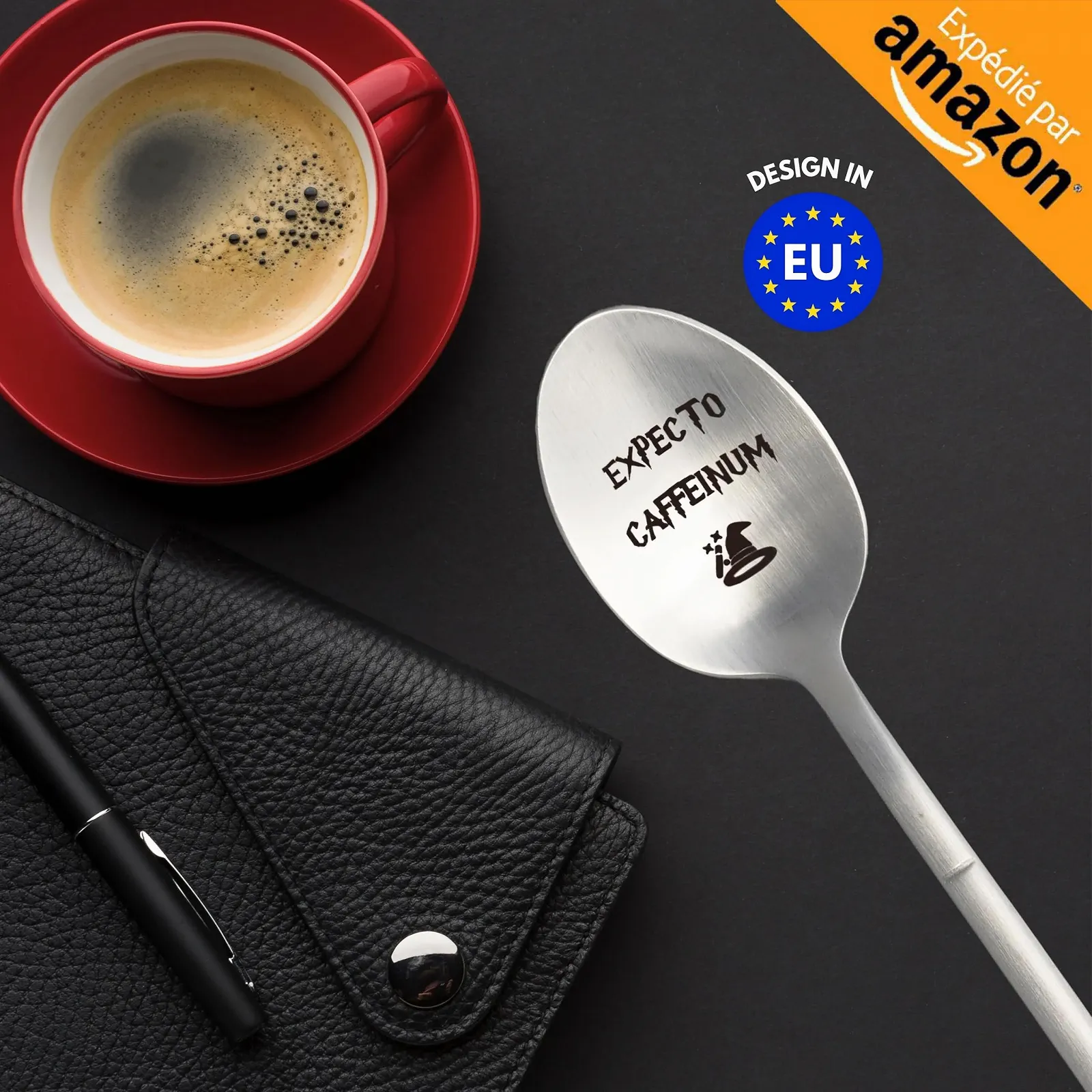 Ложка для кави та десертів з гравіюванням Expecto Caffeinum | Нержавіюча сталь 18/10, фото №3 Ложка для кави та десертів з гравіюванням Expecto Caffeinum | Нержавіюча сталь 18/10, фото №3