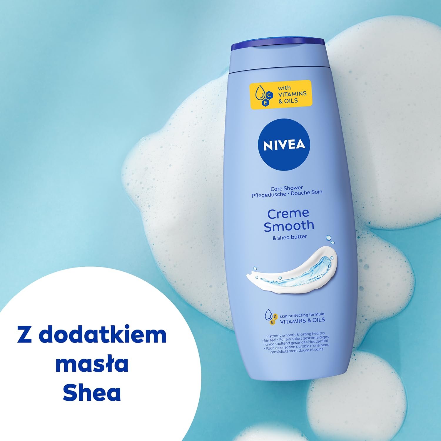 Крем-гель для душа NIVEA Creme Smooth с маслом ши 500 мл, фото №2