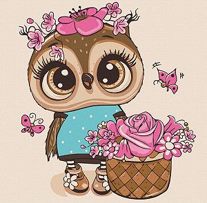 Картина за номерами Совенок з кольорами 30х30 15515-AC - Фото 1