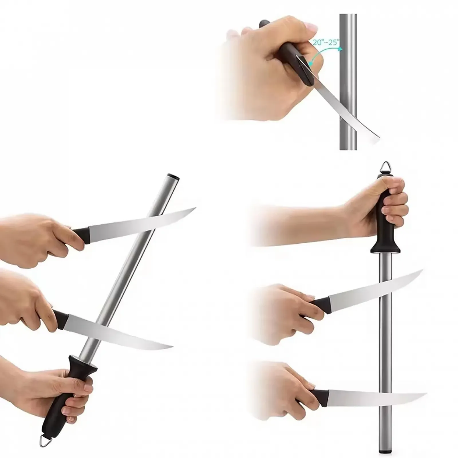 Мусат алмазний 10 дюймів високотвердий для заточування кухонних та мисливських ножів, фото №6