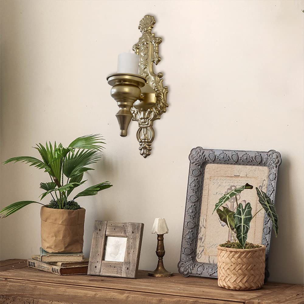 Подсвечник TentHome Wall Sconce Candle Wall Antique Gold C, фото №2