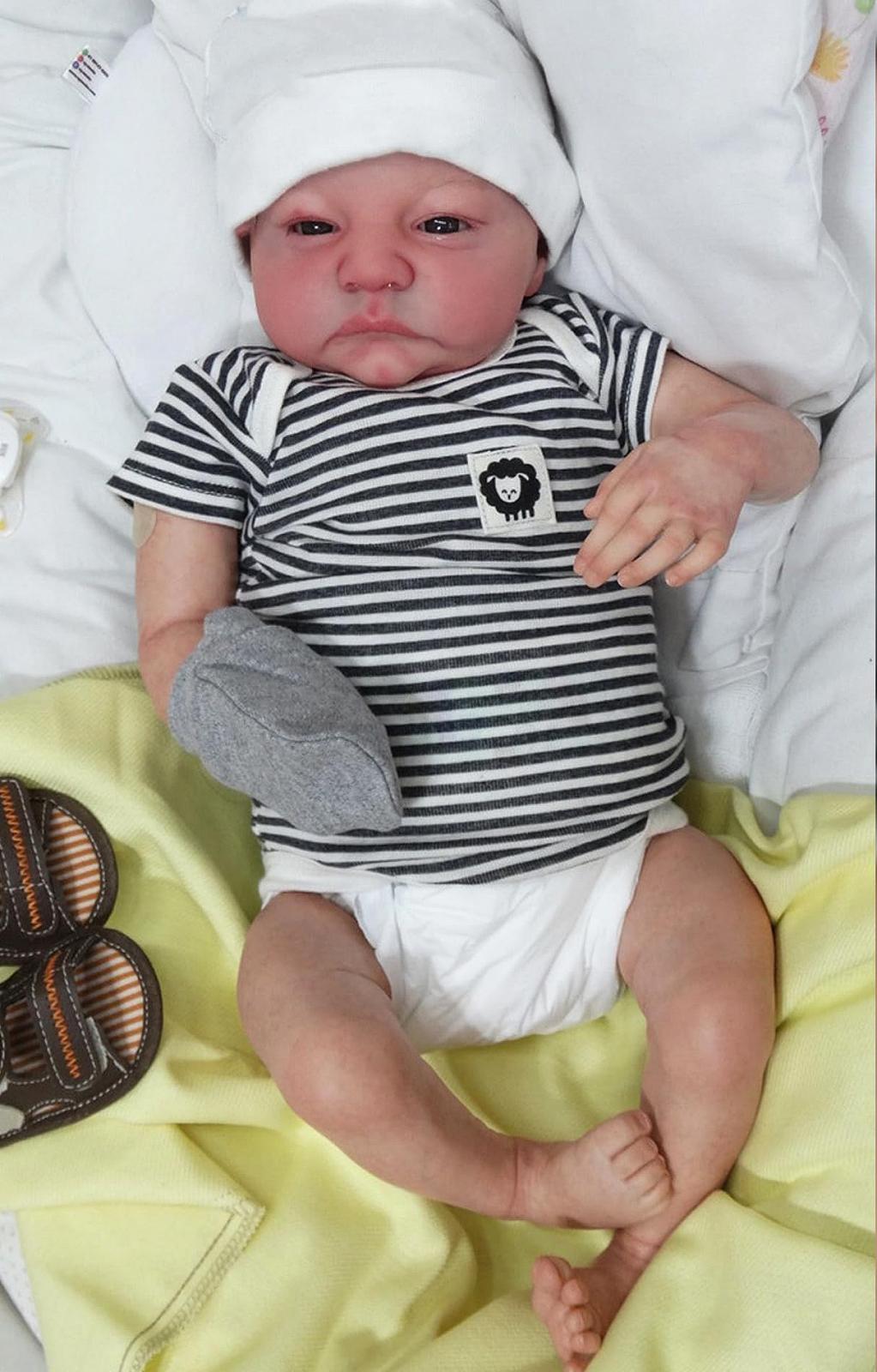 Лялька Zero pam Reborn Baby Full Silicone Lifelike 45 см Миюча  Хлопчик Реалістична, фото №3