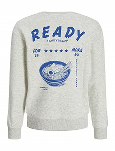 Толстовка JACK & JONES Jjcharge Printed Sweat Crew Neck Jnr synthetic.ua - Фото 1