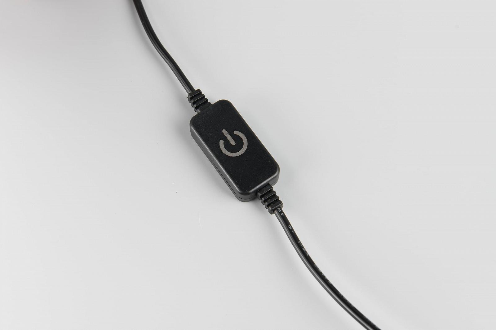 Настільна лампа Trio Leuchten Norris 545210132 метал натуральне дерево з LED-димером 11 Вт матова чорна, фото №4