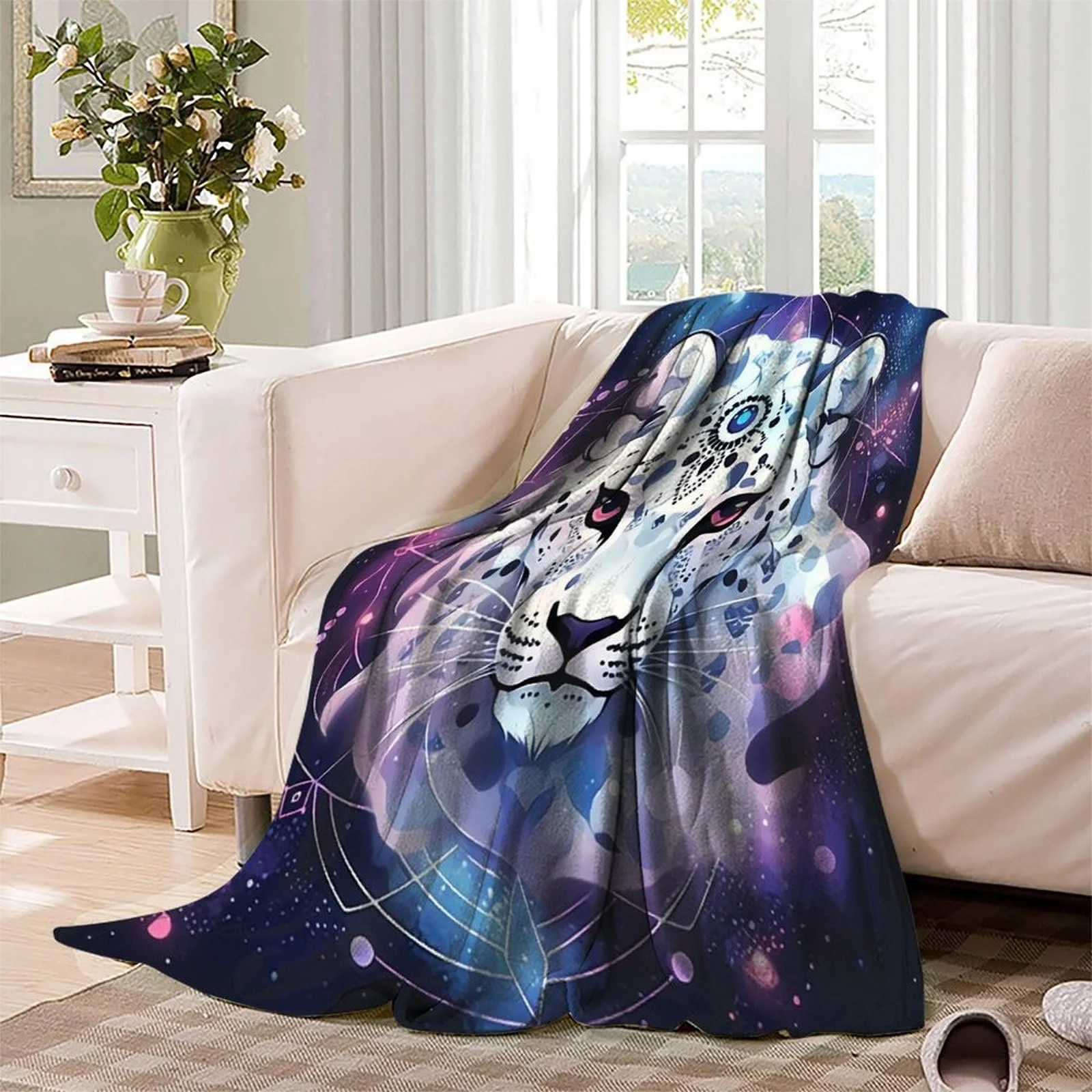 Покривало Плюшева Милий Сніжний Леопард, Сірий, 100 x 130 см, фото №3