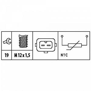 Датчик температури охолоджувальної рідини HELLA 6PT 009 309-511 для DAIMLER JAGUAR MG ROVER synthetic.ua - Фото 1