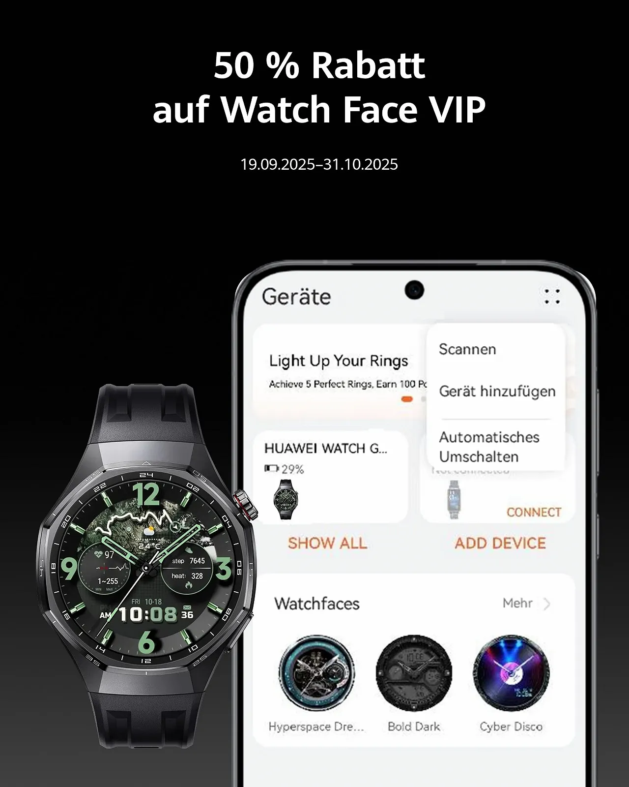 Смарт-часы HUAWEI Watch GT 6 Pro GPS, ЭКГ, 1.47-дюймовый AMOLED-дисплей, до 21 дня работы от батареи, расширенные функции для велосипеда, 100+ спортивных режимов, совместим с Android и iOS, мониторинг здоровья, черный, фото №9
