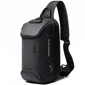 Рюкзак BANGE Business Smart Waterproof для ноутбука 15.6 дюймов с USB портом для зарядки, дорожный, защита от краж - Фото 1