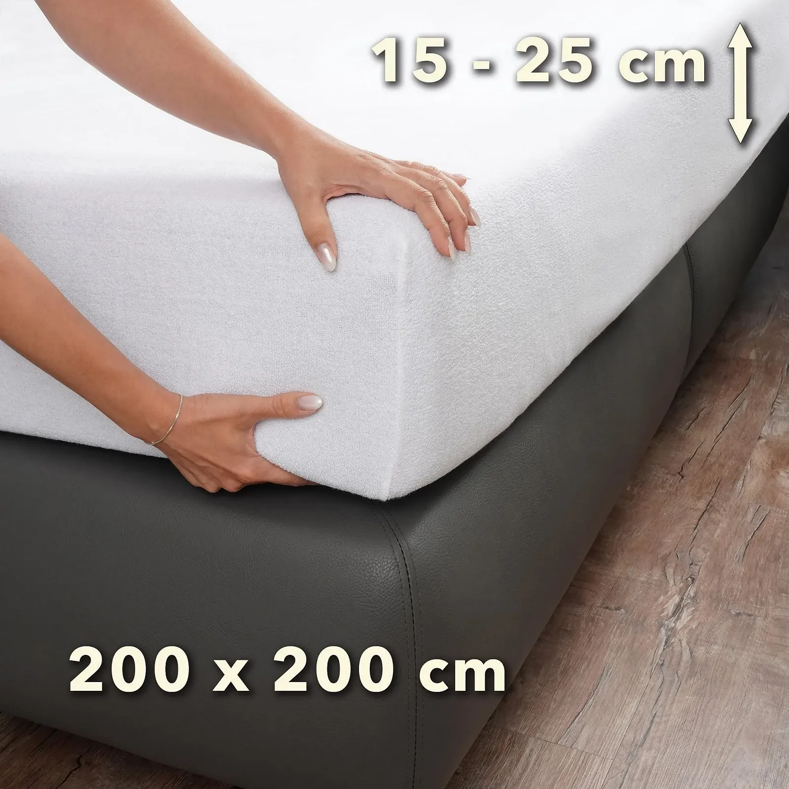 Простыня на резинке Terry STUDIO Basic 200 x 200 см, белый, фото №4 Простыня на резинке Terry STUDIO Basic 200 x 200 см, белый, фото №4